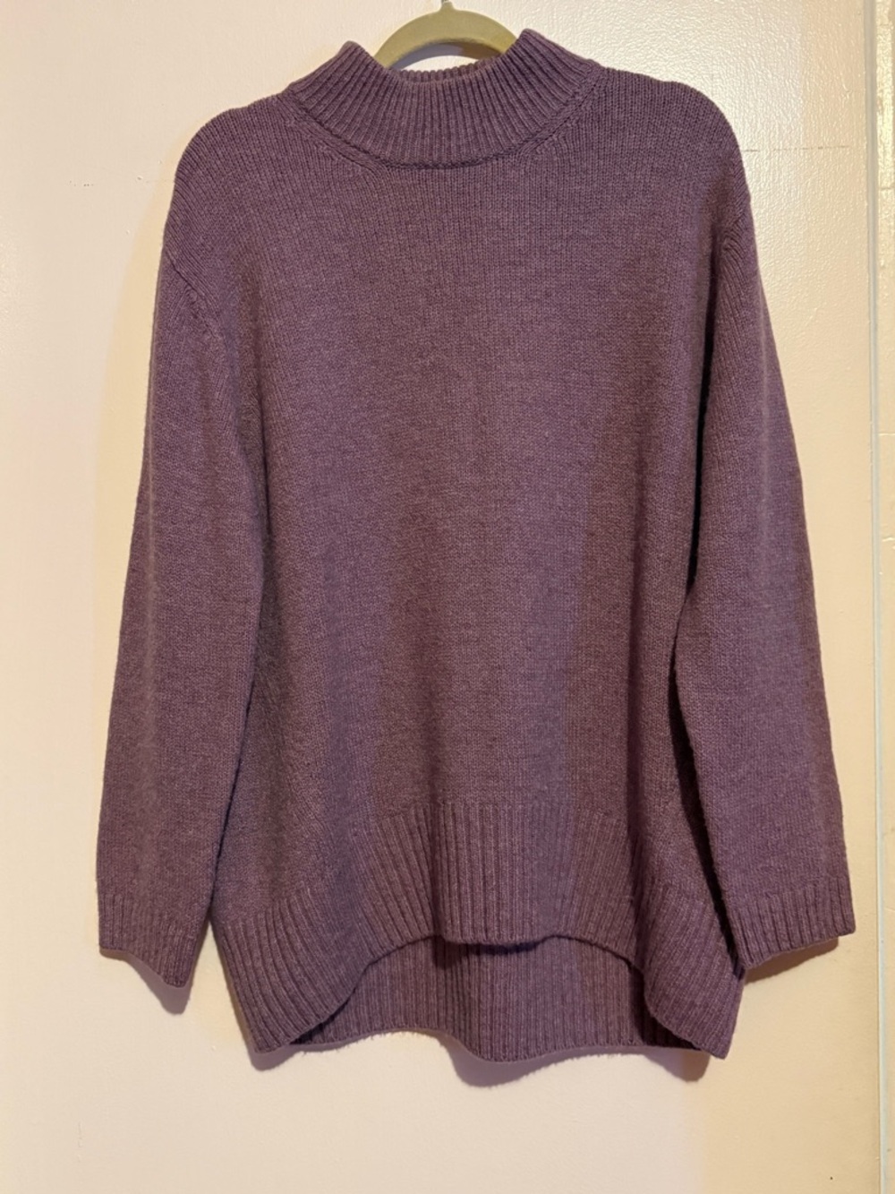 Massimo Dutti Mauve Mock Neck Sweater